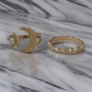 Golden Day and Night Rings